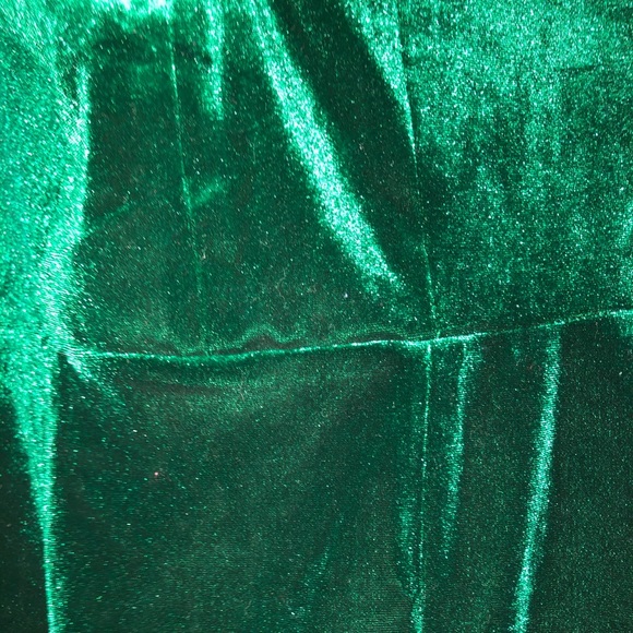 Strapless Hunter Green Velvet Dress - Picture 4 of 5